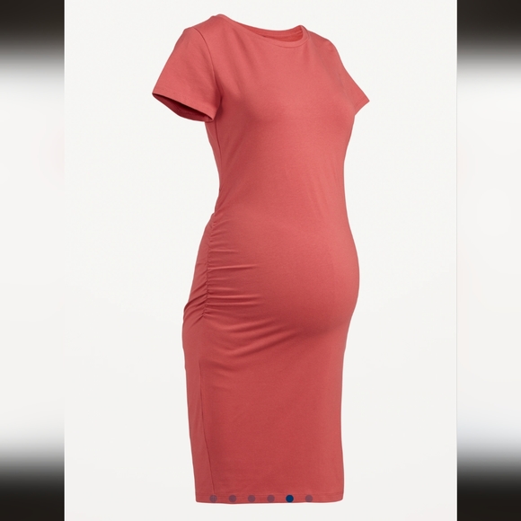Maternity Jersey-Knit Bodycon Dress (Black) - Picture 5 of 5